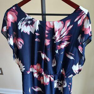 The Limited Blue/Pink/White Floral Dress - Size L